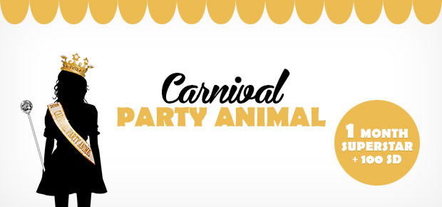 Be the Stardoll Carnival PARTY ANIMAL 2018!